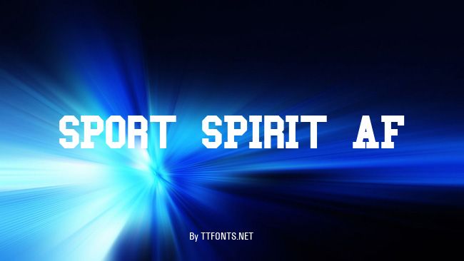 SPORT SPIRIT AF example